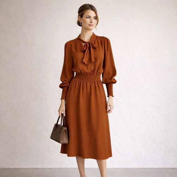 Damaris bailey Long Sleeve Midi Dress Size 10 - Picture 1 of 11